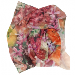 Sunset pink and rust italian floral stole Happiness
