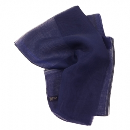 Midnight blue ombre Italian scarf Glossy