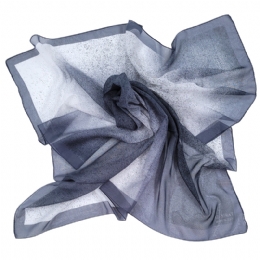 Ombre grey Italian square scarf 