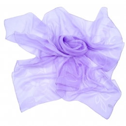 Lilac Italian square scarf with floral print 