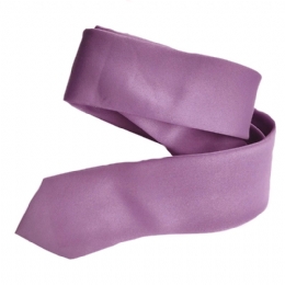 Plain colour lilac very narrow tie
