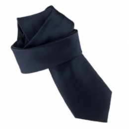 Plain colour blue narrow tie