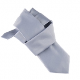 Plain colour white narrow tie