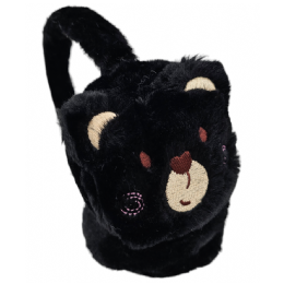 Black fluffy Teddy bear earmufs