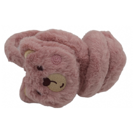 Retro pink fluffy Teddy bear earmufs