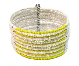 Φαρδύ πολύσειρο βραχιόλι από μικρές χάντρες