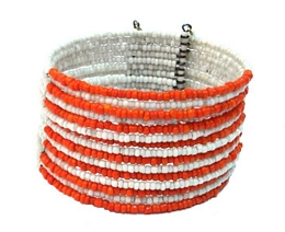 Φαρδύ πολύσειρο βραχιόλι από μικρές χάντρες