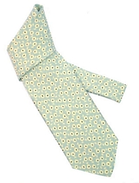 LINEN TIE WITH SMALL FLOWERS
