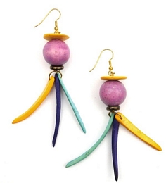 HANGING WOODEN EARRINGS