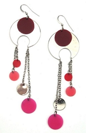 METALIC EARRINGS WITH RUBBER DETAILS