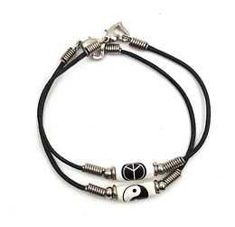 2 Χ ΒΡΑΧΙΟΛΙΑ ΜΕ ΑΣΗΜΙ YIN YANG KAI PEACE SIGNS