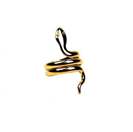 Snake shaped golden ring