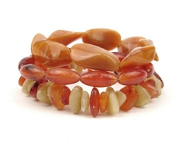 3 X ELASTIC STONE BRACELETS