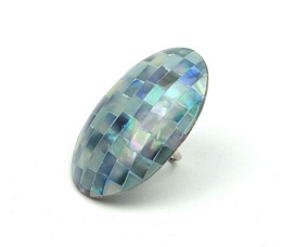 MOSAIC MOTHER OF PEARL RING