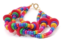 ΠΟΛΥΧΡΩΜΟ ΒΡΑΧΙΟΛΙ ΜΕ ΞΥΛΙΝΕΣ ΧΑΝΤΡΕΣ 