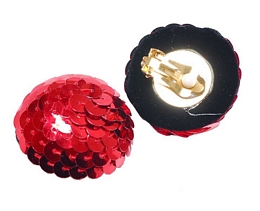 Fancy clip σκουλαρίκια με παγιέτες