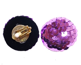 Fancy clip σκουλαρίκια με παγιέτες