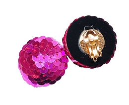 Fancy clip σκουλαρίκια με παγιέτες