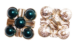 Τετράγωνα clip σκουλαρίκια με πέρλες