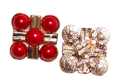 Τετράγωνα clip σκουλαρίκια με πέρλες