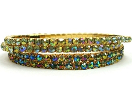 4 X TWO-SADED ELASTIC SMALL STRASS BRACELETS