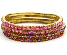 4 Χ ΔΙΧΡΩΜΑ ΕΛΑΣΤΙΚΑ ΒΡΑΧΙΟΛΙΑ ΜΕ ΜΙΚΡΑ ΣΤΡΑΣ