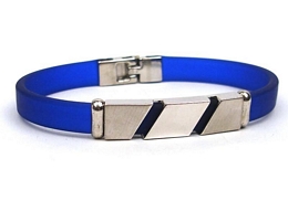 RUBBER BRACELET WITH METALIC BINDING 1