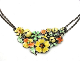 ENAMEL FLOWERS AND LADYBIRDS NECKLACE