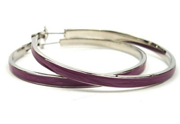 Fashion hoops witn enamel