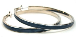 Fashion σκουλαρίκια κρίκοι με σμάλτο