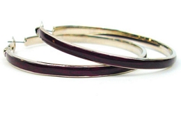 Fashion σκουλαρίκια κρίκοι με σμάλτο