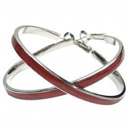 Fashion σκουλαρίκια κρίκοι με σμάλτο