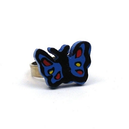 WOODEN BUTTERFLY KID&apos;S RING