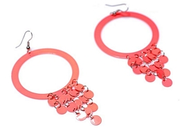 Μεγάλοι κρίκοι με κρεμαστές παγιέτες