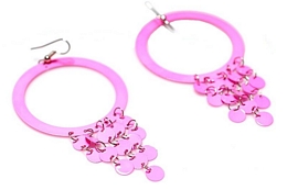 Μεγάλοι κρίκοι με κρεμαστές παγιέτες