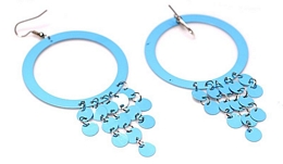 Μεγάλοι κρίκοι με κρεμαστές παγιέτες