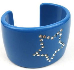 WIDE PLASTIC CUFF WITH STRASS STAR