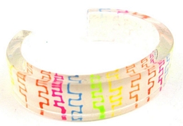 PLEXIGLASS ΔΙΑΦΑΝΟ ΒΡΑΧΙΟΛΙ ΜΕ ΠΟΛΥΧΡΩΜΑ ΣΧΕΔΙΑ