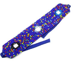 MULTICOLOURED BEADED BRACELET WITH SMALL MIRRORS