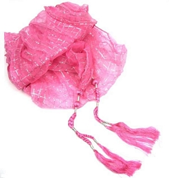 PLAIN COLOUR INDIAN SCARF WITH BRAIDS