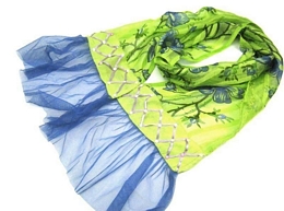 ΙΝΔΙΚΟ ΦΟΥΛΑΡΙ ΜΕ ΛΟΥΛΟΥΔΙΑ ΚΑΙ ΤΟΥΛΙ