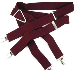 Plain colour unisex suspenders