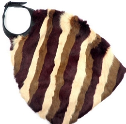 Lapin fur top with leather details