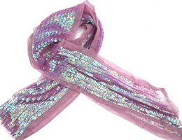 Tulle scarf - belt with sequins