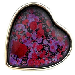 Splash print heart ring