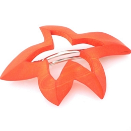 Wooden hair barret star fish