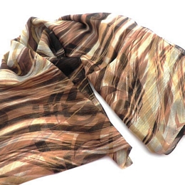 Ιταλικό φουλάρι Coffee με ρίγες