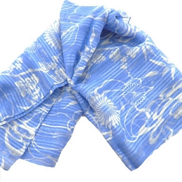 Floral print wide Italian scarf