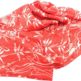 Φαρδύ Ιταλικό φουλάρι με floral print