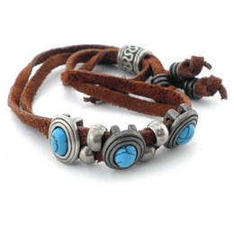 Unisex bracelet with tirquise stones